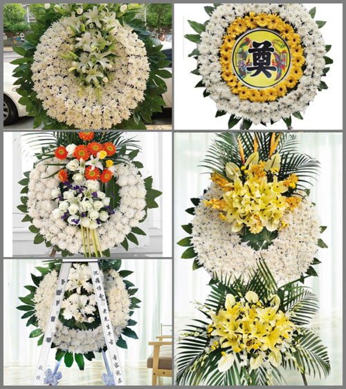 广东梅州市丰顺县砂田镇占山村花圈速递